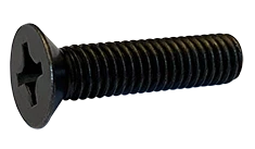 M6-1.0 X 40mm Machine Screws | Flat Head | Phillips Drive | Steel Black Oxide (600/Pkg.)