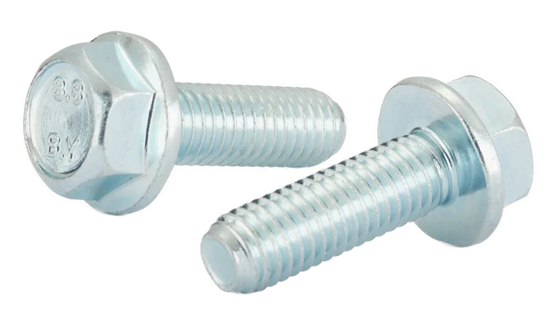 [500 BULK] Hex Head Cap Screws DIN 6921 8.8 Steel Zinc M10-1.5 X 16