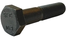 [100 PKG] Hex Head Cap Screws DIN 931 10.9 Steel Plain M12-1.75 X 90