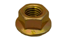 [1500 BULK] Hex Flange Nuts Class 8 Steel Zinc Yellow FIN 6923 M8-1.25