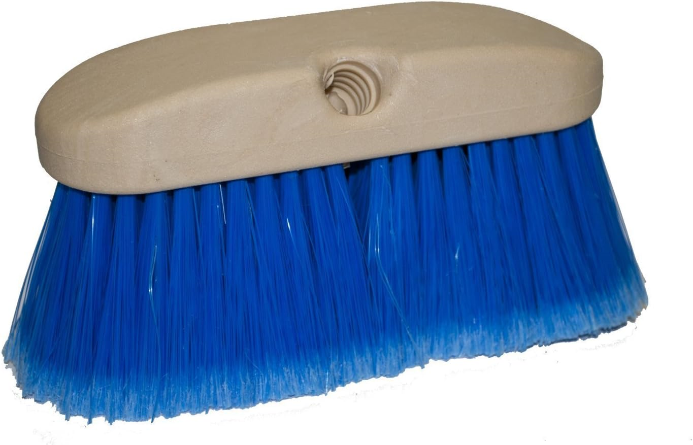 [1 PC] Flagged Blue Polystyrene Acid Resistant Wash Brush  8" Block (Magnolia Brush)
