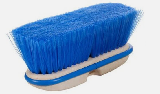 [1 PC] Blue Flagged Nylon Wash Brush  10" Block (Magnolia Brush)