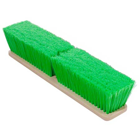 [1 PC] Green Flagged Nylon Floor Style Wash Brush  18" Block (Magnolia Brush)