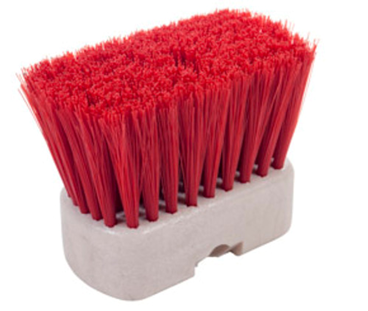 [1 PC] Red Nylon Wheel Wash Brush  5" Block (Magnolia Brush)