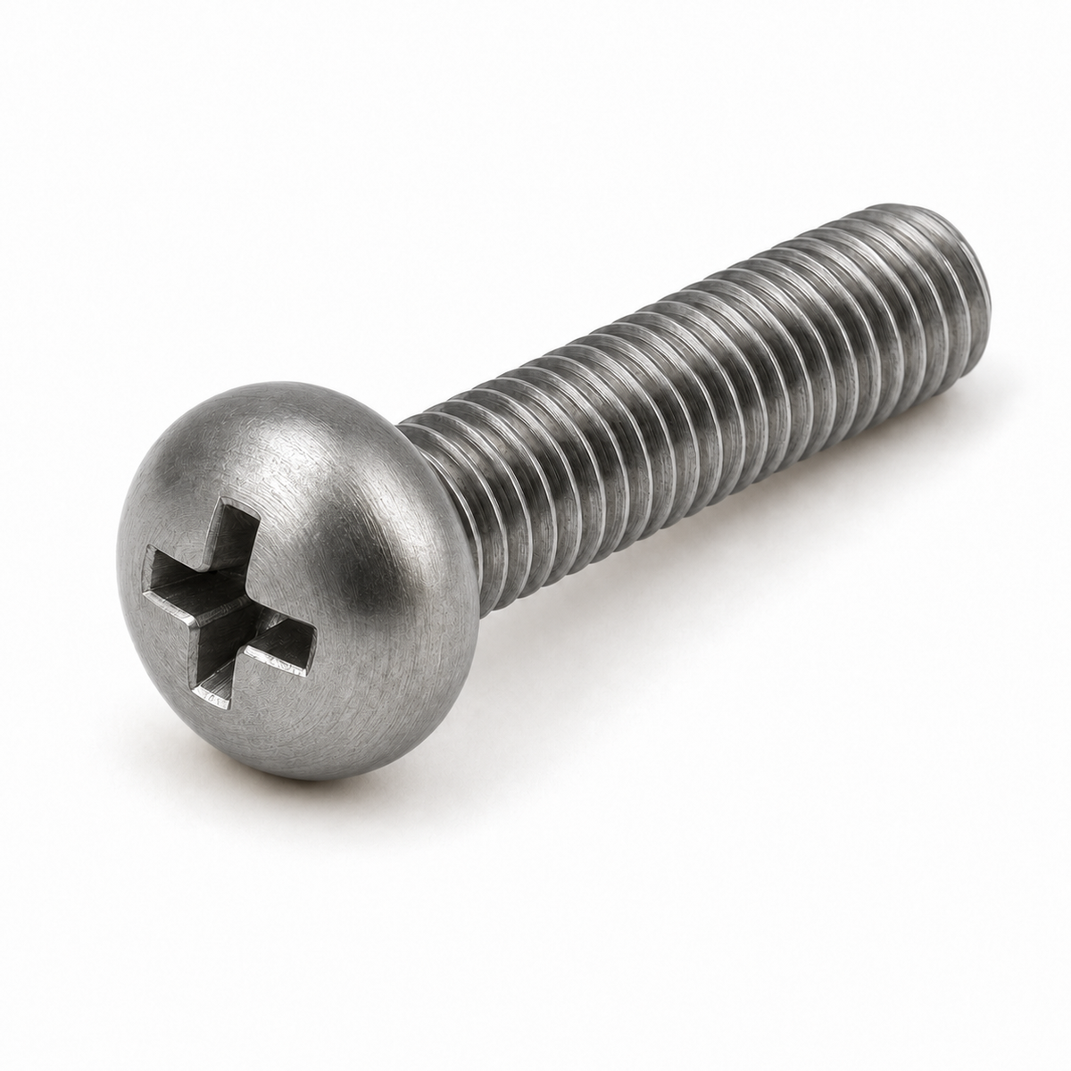 1/4-20 X 2-1/2" Round Head Machine Screws | Phillips Drive | Plain Steel (100 / Pkg.)