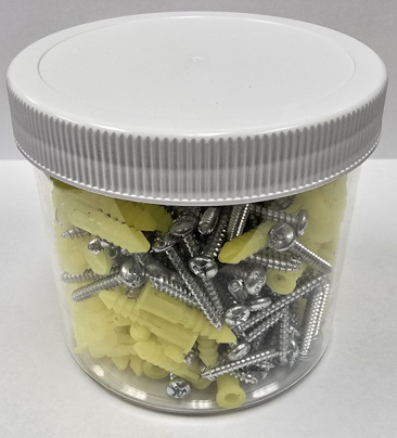 [1 PC] Plastic Anchors Ribbed Super 4 Way Kit with Drill Bit 6-8 Screw Size 150pcs per Jar