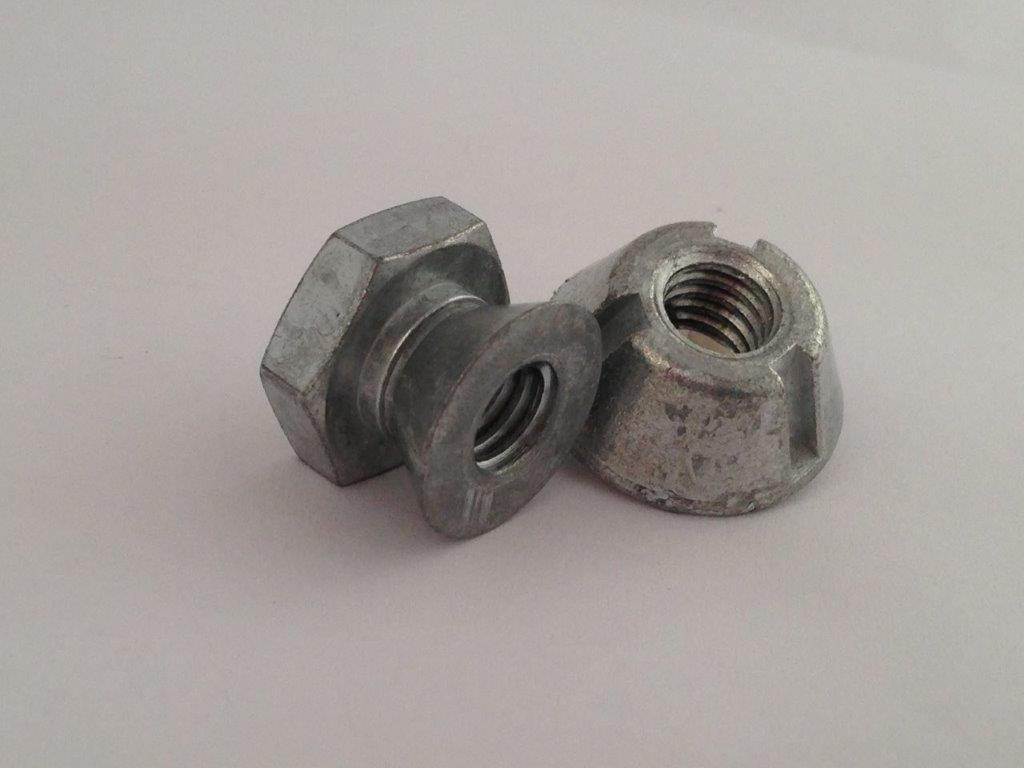 [50 PC] Tamper Resistant Break-Away Nuts | 1/2-13 | Zinc Diecast