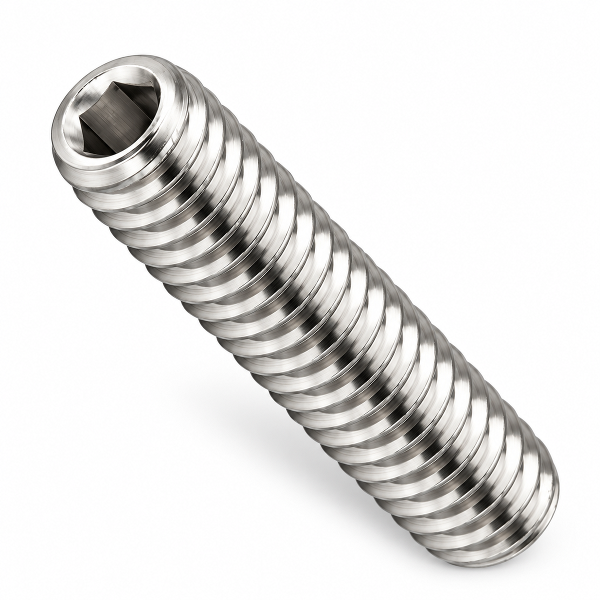 Flat Point Socket Set Screws, Stainless Steel