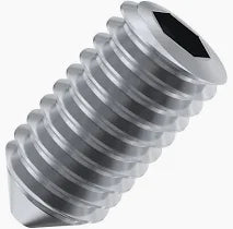 [100 PKG] Set Screws Socket Cone Point Nylon Patch Alloy Thermal Black Oxide 1/4-20 X 3/4