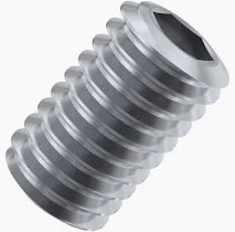 [100 PKG] Set Screws Socket Flat Point 18/8 Stainless 3/8-16 X 1
