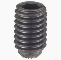 [100 PKG] Set Screws Socket Knurled Cup Point Alloy Thermal Black Oxide 3/8-16 X 1