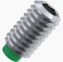 [100 PKG] Set Screws Socket Nylon Tip Stainless 1/4-28 X 3/8