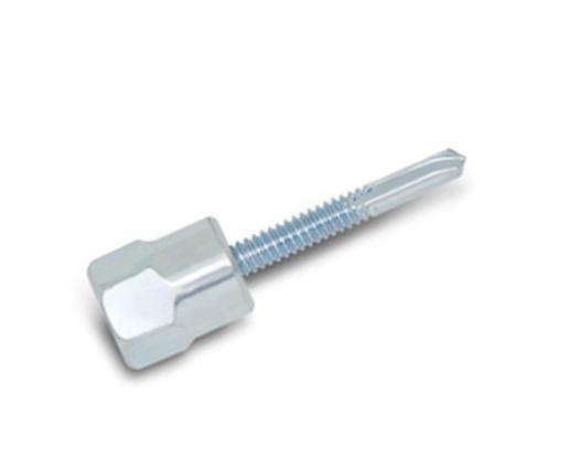 [100 PKG] Vertical Hangers Vertigo Steel w/Nut 3/8 Rod #5 Point for Beams 12-20 X 1-1/2