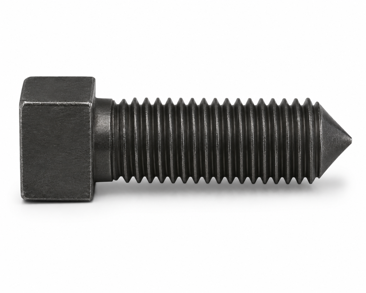1/4-20 X 3/8" Square Head Set Screws | Cone Point | Case Hardened Steel (100 / Pkg.)