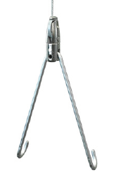 Gripple Angel V-Bracket VFM/VSM | 10 Ft | NS45 Ceiling Clip End + 1" Pin (Nitroset) | 33 lb SWL | AL1-VFM-NS45-10FT (10/Pkg.)