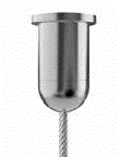 Gripple Angel 4-Point Hook 12" Arm | 30 Ft | 1/4" Top Hat Barrel End | 33 lb SWL | AL1-FPHG300-BB14-30FT (10/Pkg.)