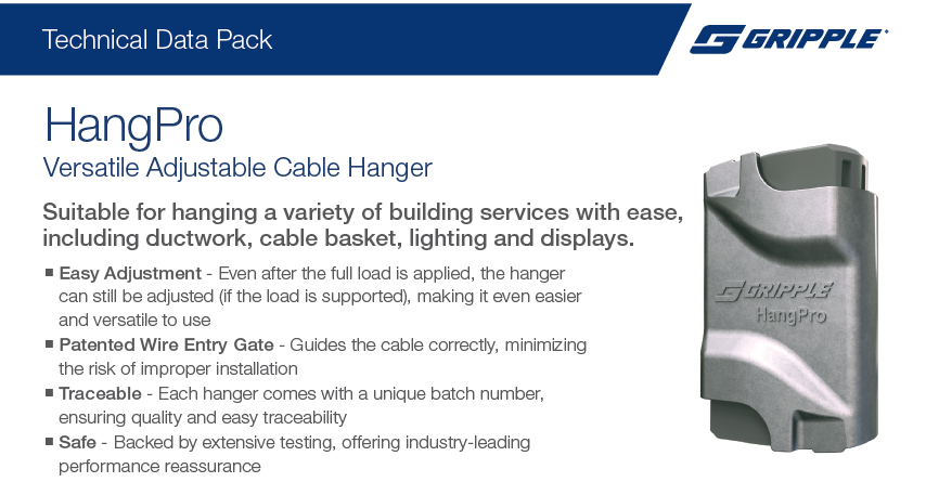 Gripple Standard Hanger No. 3 Fastener | 200 lb SWL | HF3-SS-10BB (10/Pkg.)