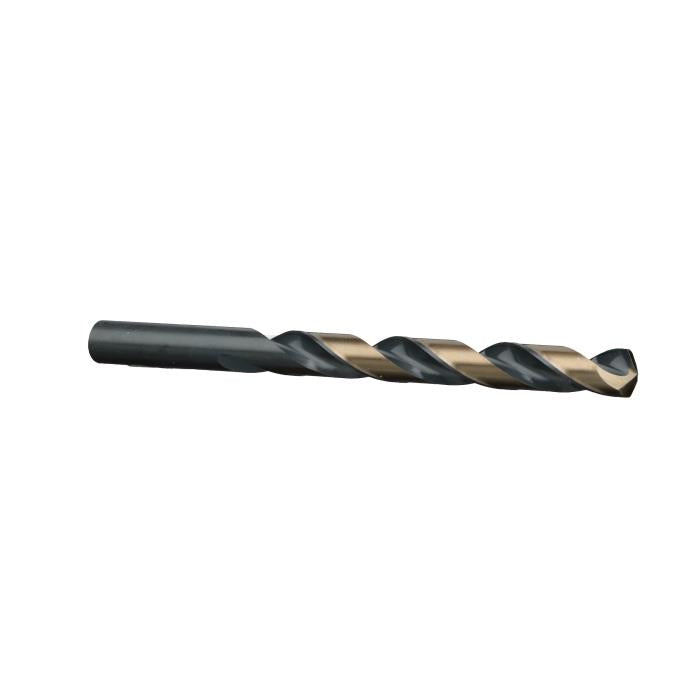 [12 PKG] 19/64" HSS Black & Gold Split Point Drill Bit with 3-Flat Shank, Contractor Series