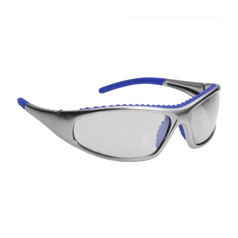 PIP FlashFire™ Clear Anti-Scratch/Fog Coated Lens Full Silver/Blue Frame Safety Glasses