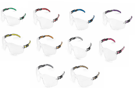 Gateway Safety Ribbon Candy™ Clear Lens Safety Glasses - 10 Color Pack
