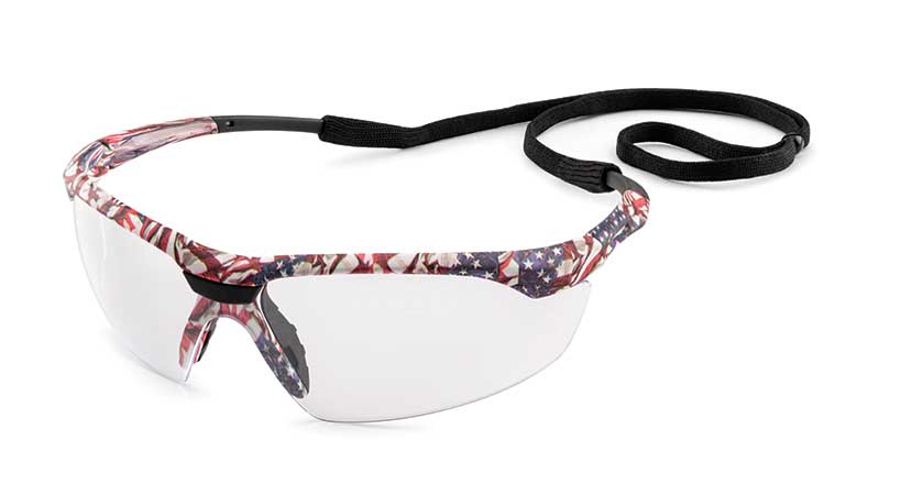 Gateway Safety Conqueror® Clear Lens Old Glory Camo Frame Safety Glasses - 10 Pack