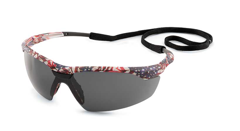 Gateway Safety Conqueror® Gray FX3 Premium Anti-Fog Lens Old Glory Camo Frame Safety Glasses - 10 Pack