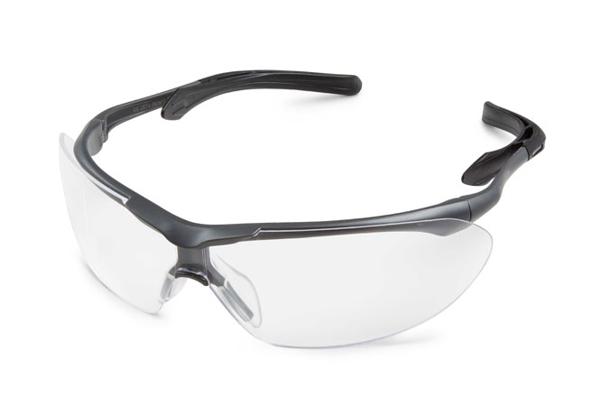 Gateway Safety Flight™ Clear Anti-Fog Lens Black Temple Gray Frame Safety Glasses - 10 Pack