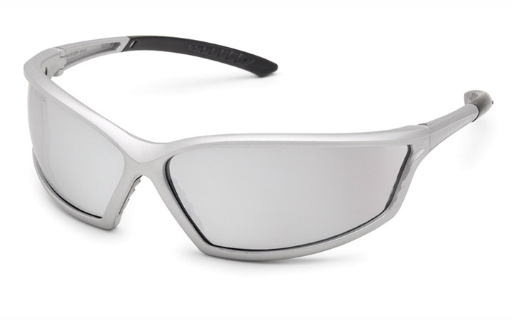 Gateway Safety 4×4® Sterling Silver Mirror Lens Silver Sport Frame Safety Glasses - 10 Pack