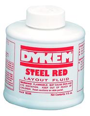 STEEL RED Layout Fluid 4oz. Brush-In-Cap Applicator