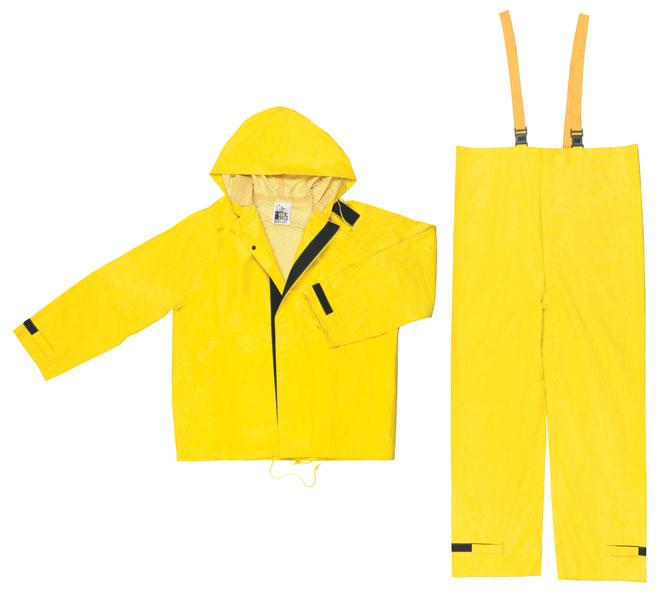 MCR Safety Hydroblast Yellow 2 Piece .35mm  Neoprene/Nylon Limited Flammability Rain Suit Set