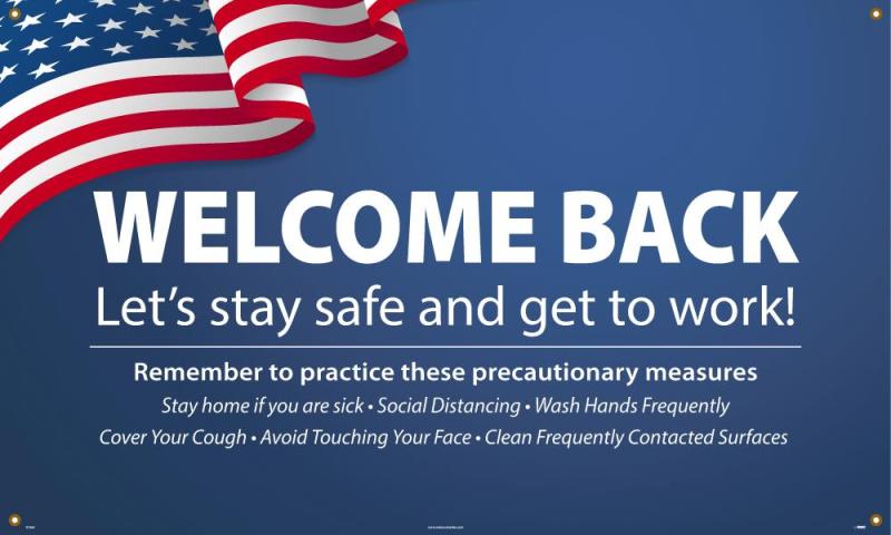 WELCOME BACK! PATRIOTIC BANNER