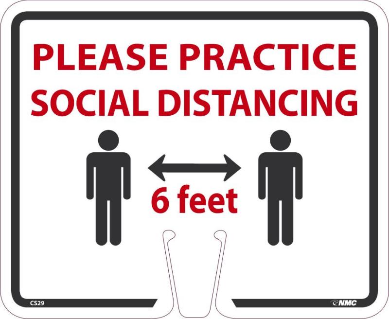 SOCIAL DISTANCING CONE SIGN