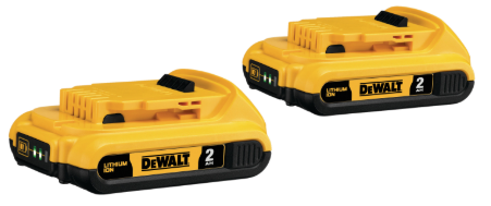 DeWalt 20V MAX 2Ah Compact Lithium Ion Battery 2 Pack