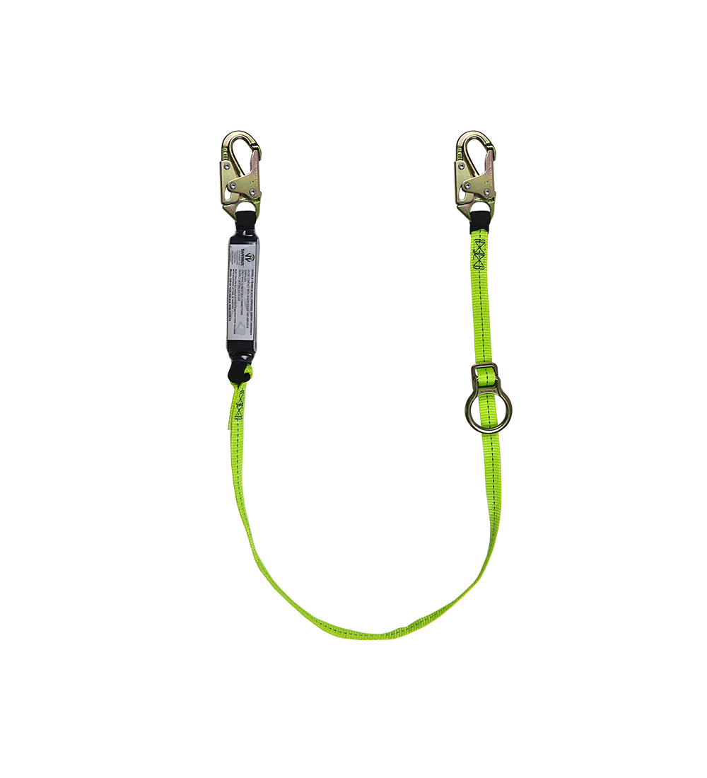 SafeWaze 6' Tie Back Ring Energy Absorbing Lanyard w/ Snap Hook