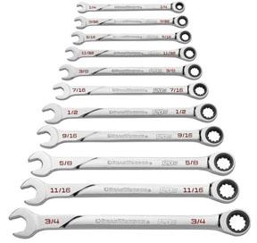 GearWrench 11pc. SAE Universal Spline XL Combination Ratcheting Wrench Set