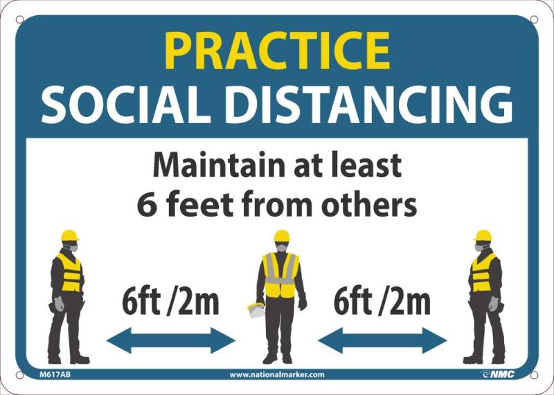 SOCIAL DISTANCING SIGN, M619