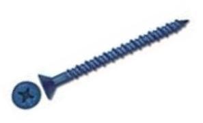 Powers 2742SD 3/16 x 1-3/4 Blue Perma-Seal Tapper+ Screw Anchor, Phillips Flat Head