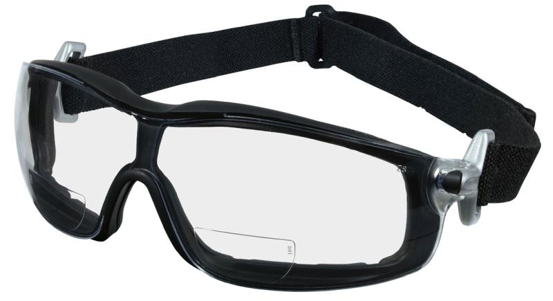 MCR Safety Rattler Clear Anti-Fog Magnifiers 1.0 Strength Lens Safety Goggles