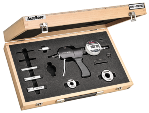 Starrett AccuBore® 3/8"-3/4" (10-20mm) Range .00005" (0.001mm) 3-Point Contact & Bluetooth Electronic Bore Gage Set