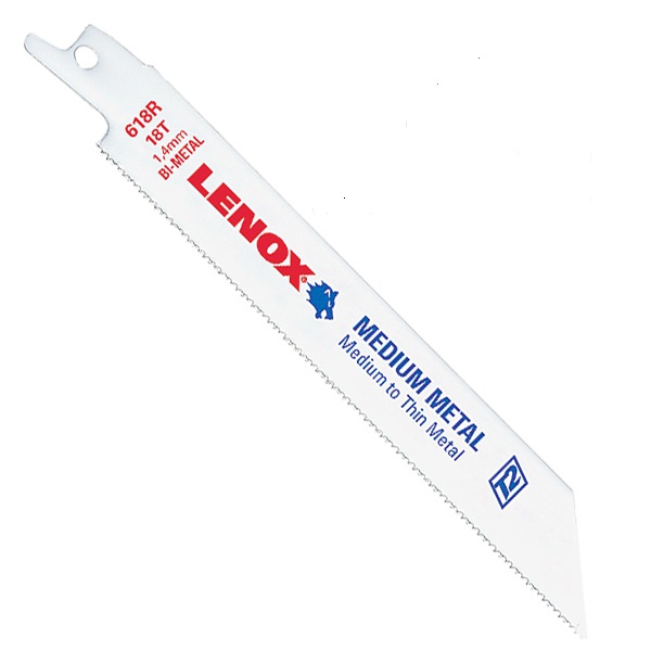 Lenox 418R Medium Metal Bi-Metal Reciprocating Saw Blade, Pack of 25