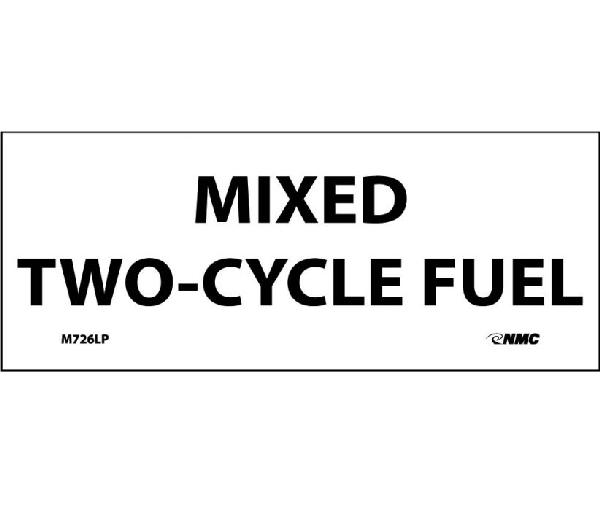 MIXED TWO-CYCLE FUEL LAMINATED LABEL
