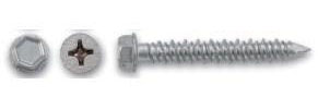 Powers 8750 1/4 x 1-1/4 Silver Perma-Seal Coated Screw Anchor, Hex Head BULK PACK