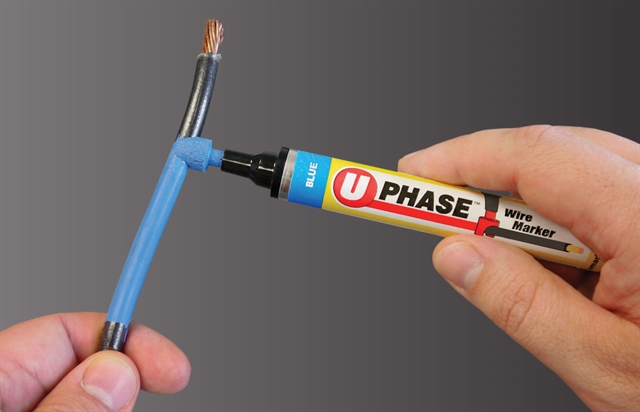 U-Mark U-Phase™ Wire Marker- 4 Pack: Blue