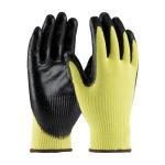 PIP G-Tek® KEV™ Yellow/Black 10 Gauge Seamless Knit Nitrile Coated Smooth Grip Kevlar Gloves - Medium Weight