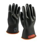 PIP Novax® 11" Black/Orange Class 0 Straight Cuff Insulated Rubber Gloves
