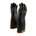 PIP Novax® 18" Black/Orange Class 2 Straight Cuff Insulated Rubber Gloves
