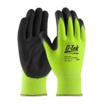 PIP® G-Tek® PolyKor® 13 Gauge Hi-Vis Yellow Seamless Knit A3 Double-Dipped Nitrile Coated MicroSurface Grip Gloves