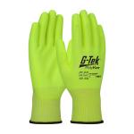 PIP G-Tek® PolyKor® Hi-Vis Yellow 13G Seamless Knit Smooth Grip Polyurethane Coated Gloves