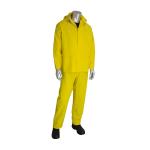 PIP Base35™ Yellow Premium 0.35mm Three Piece PVC/Polyester/Corduroy Rain Suit Set