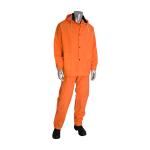 PIP Base35™ Hi-Vis Orange Premium 0.35mm Three Piece PVC/Polyester/Corduroy Rain Suit Set